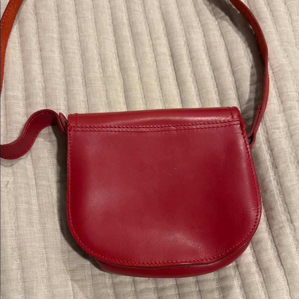 Zara Red Leather Crossbody Bag - Picture 6 of 6